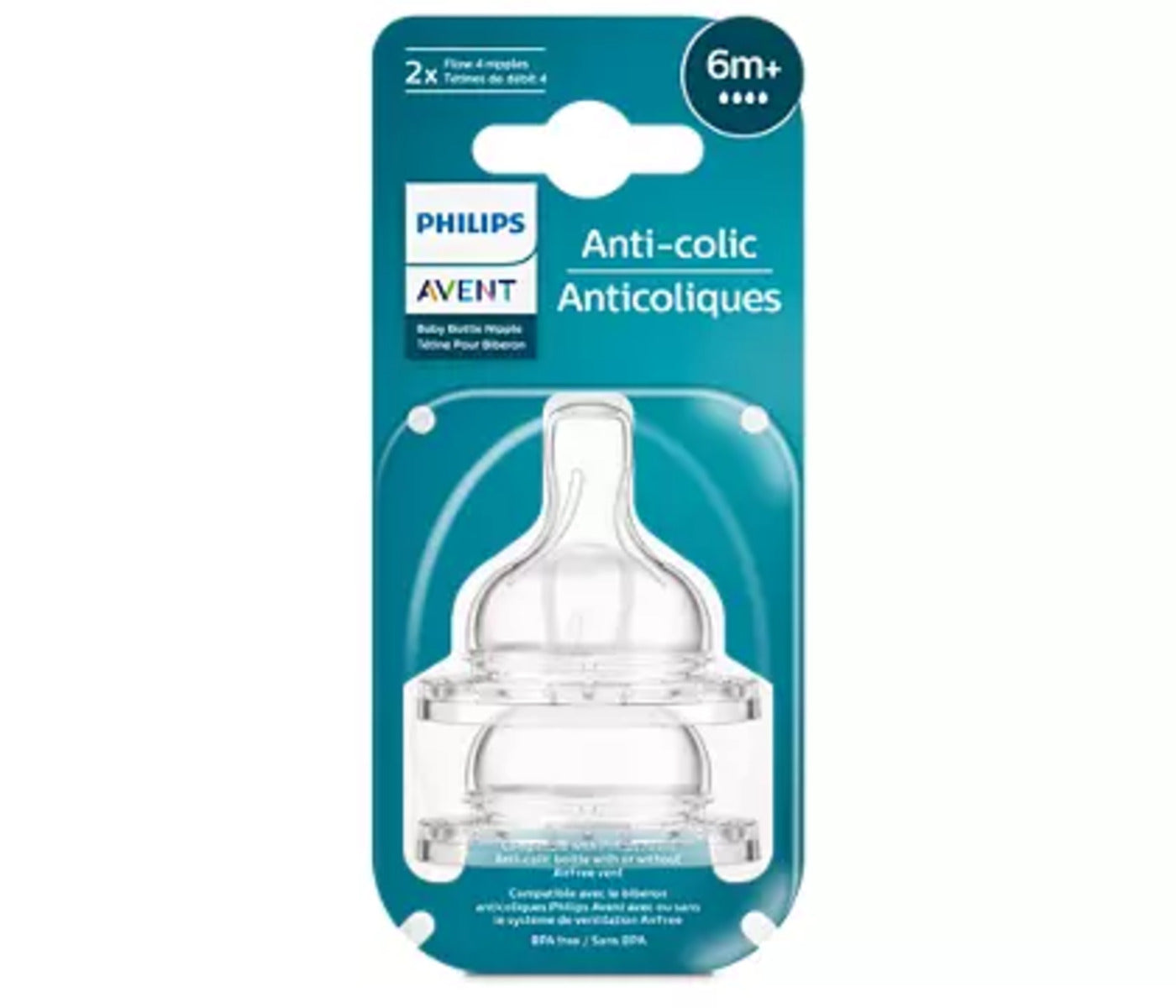 tetina Natural Response anticólicos philips avent SCY764/02 6m+