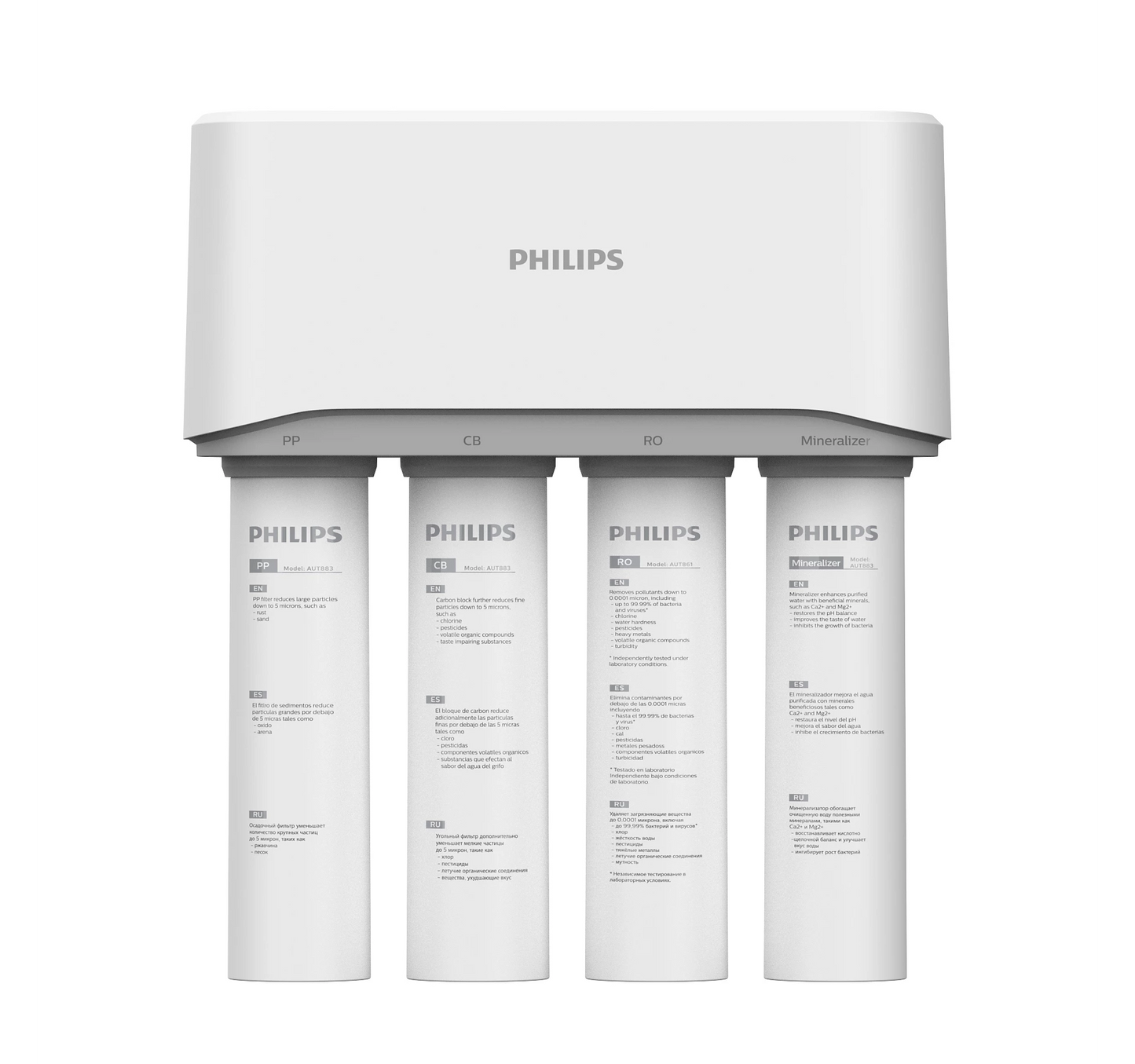 Filtro purificador agua Osmois Inversa Philips bajo mesada