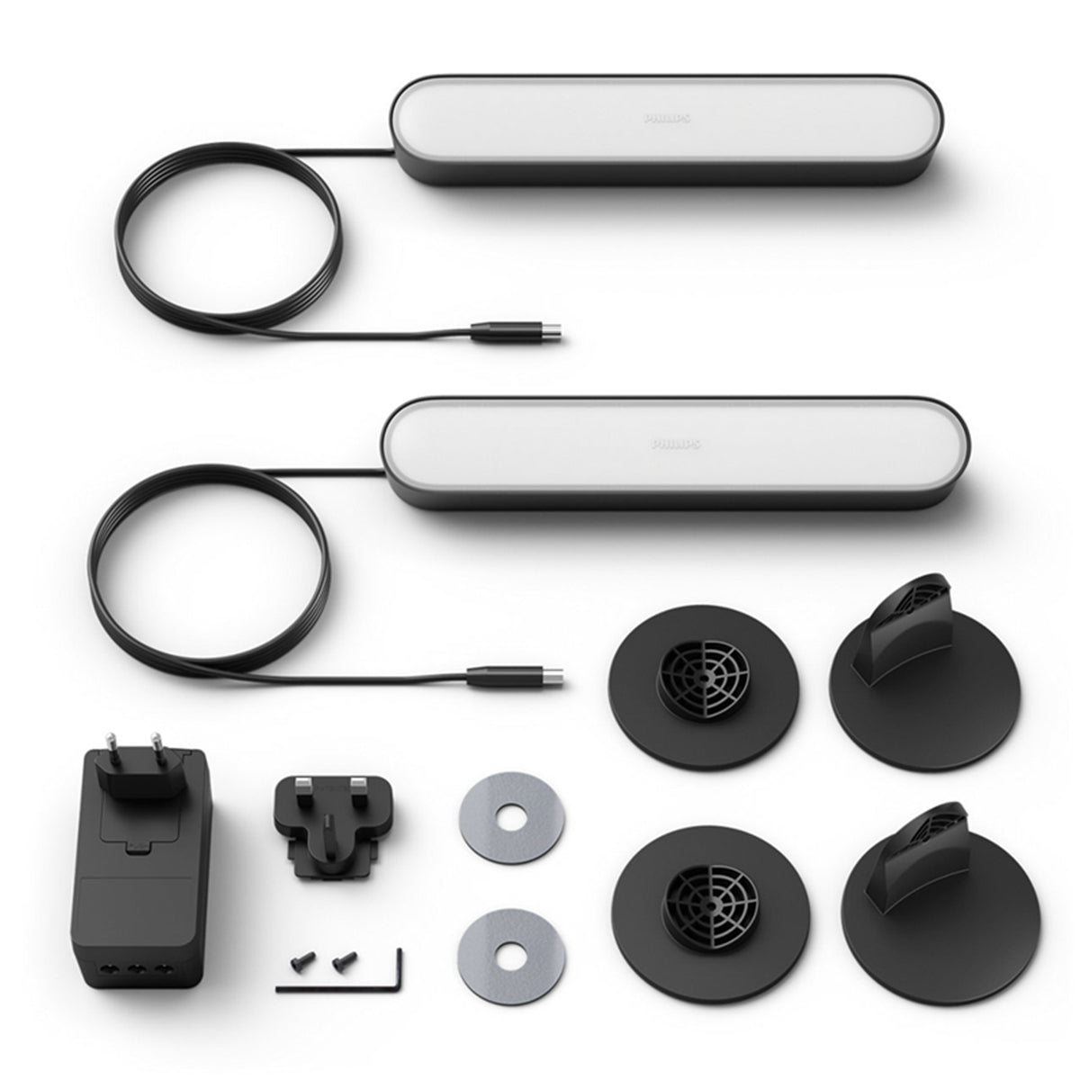 Kit Base Philips Hue Play 2 Barras + Fuente De Alimentacion