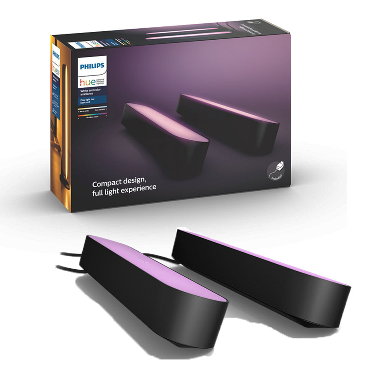 Kit Base Philips Hue Play 2 Barras + Fuente De Alimentacion