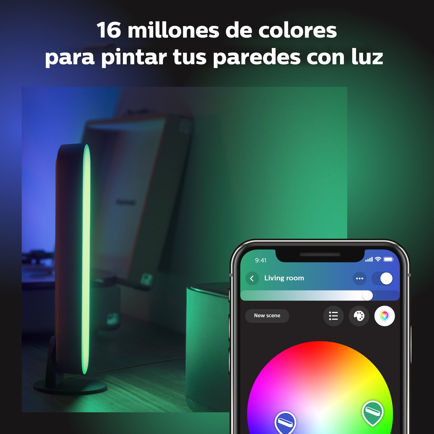 Kit Base Philips Hue Play 2 Barras + Fuente De Alimentacion