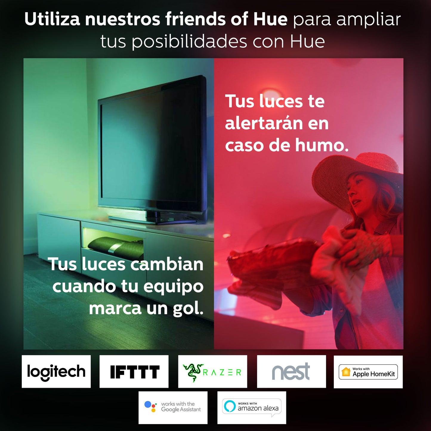 Kit Base Philips Hue Play 2 Barras + Fuente De Alimentacion