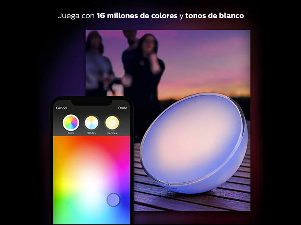Lámpara Portátil Philips Hue Go Blanco Color Led Blanco Rgb