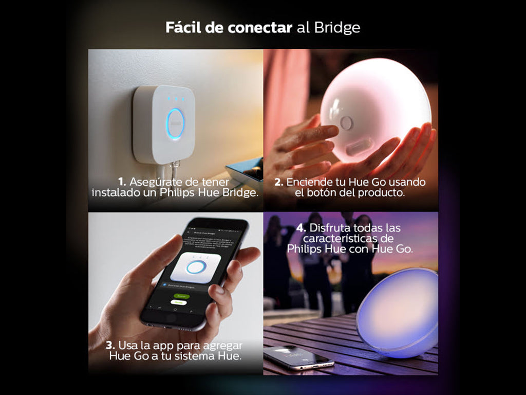 Lámpara Portátil Philips Hue Go Blanco Color Led Blanco Rgb
