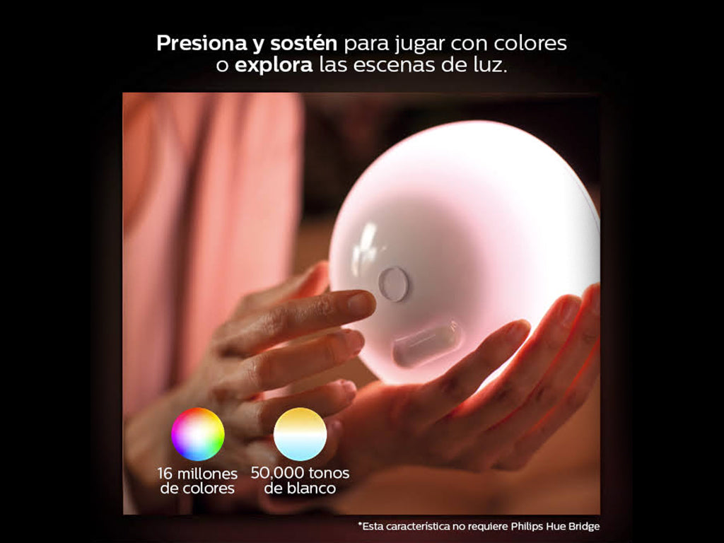Lámpara Portátil Philips Hue Go Blanco Color Led Blanco Rgb