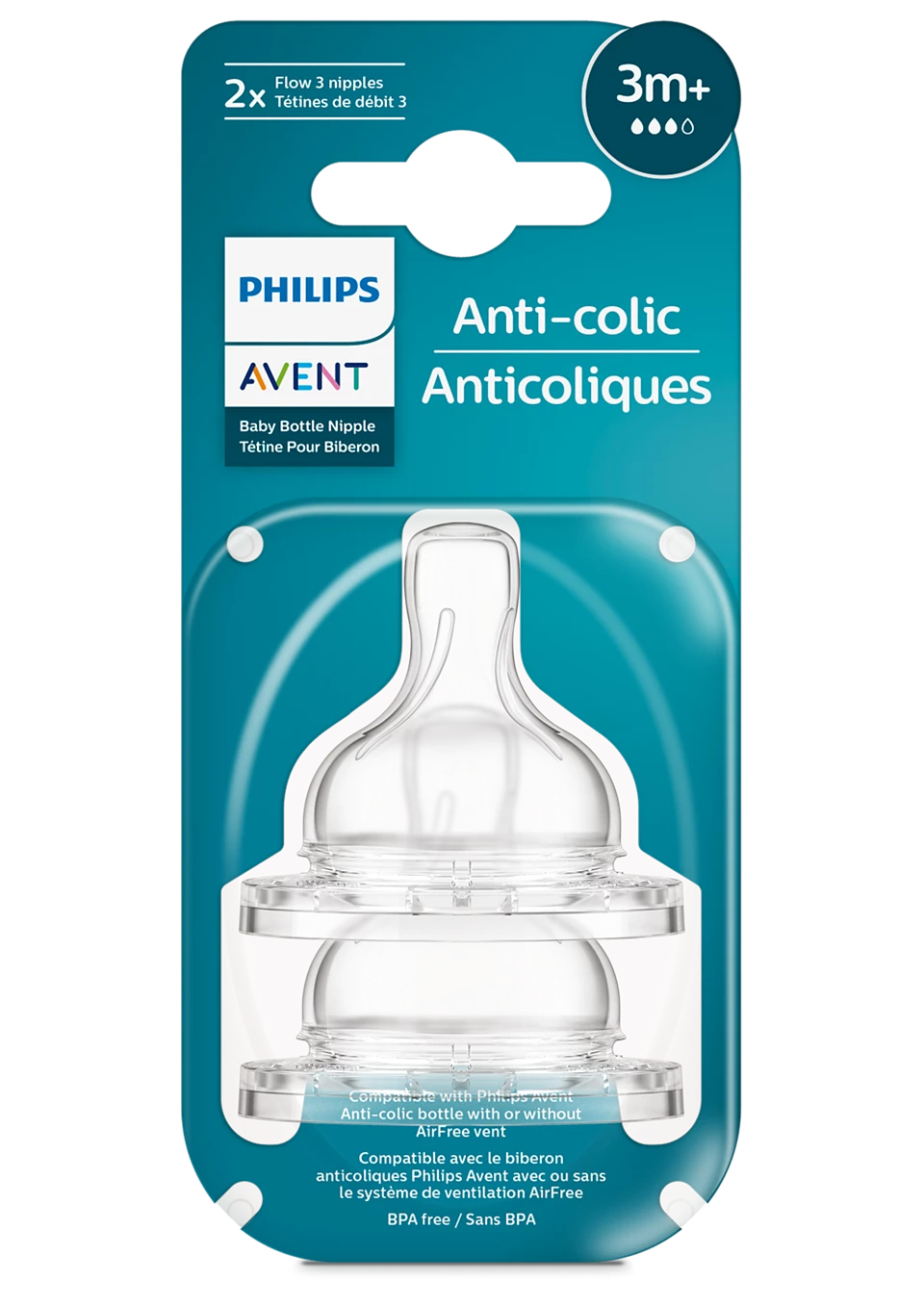 tetina Natural Response philips avent SCY763/02 3m+