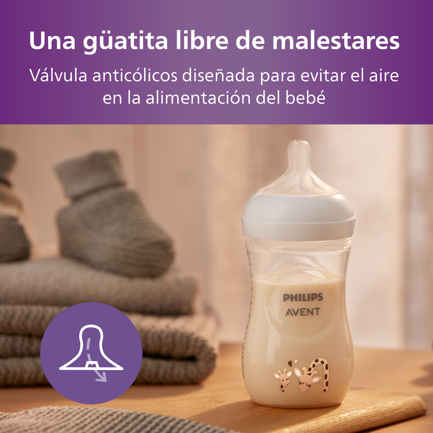 Mamadera Natural Response Philips Avent SCY903/66 1m+ 260 ml