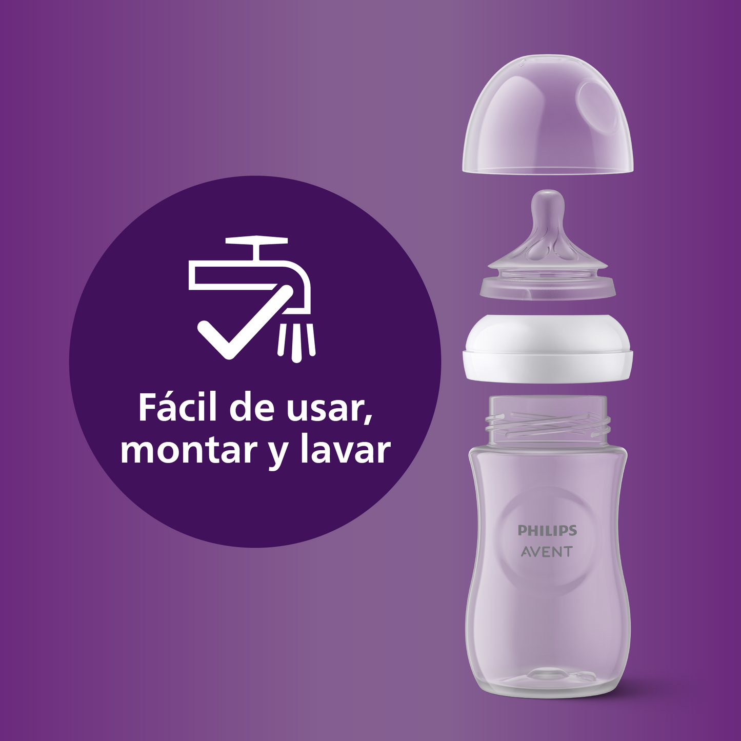 Mamadera Natural Response Philips Avent SCY903/66 1m+ 260 ml