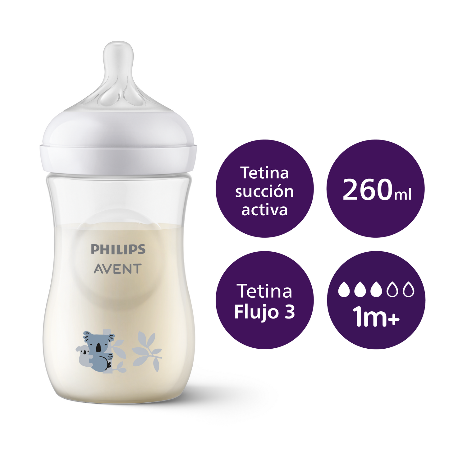 Mamadera Natural Response Philips Avent SCY903/67 1m+ 260 ml