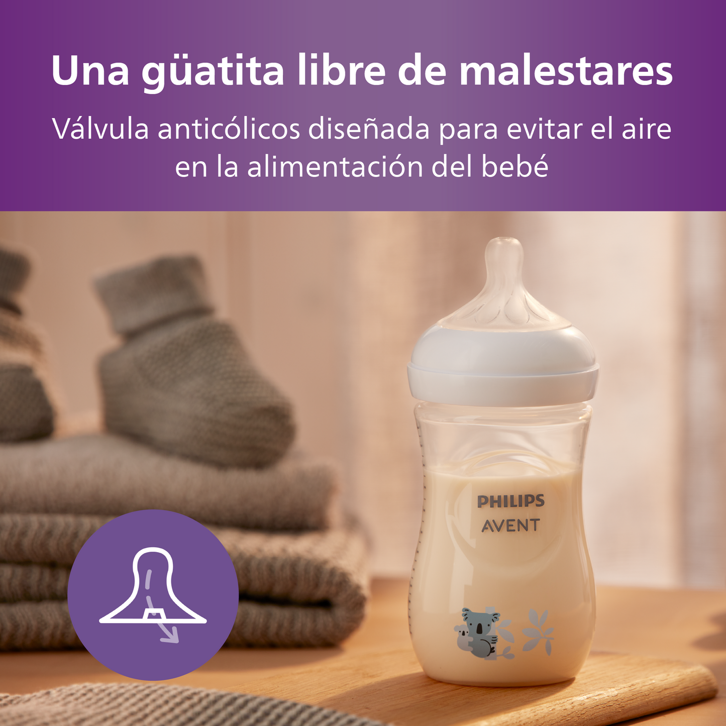 Mamadera Natural Response Philips Avent SCY903/67 1m+ 260 ml