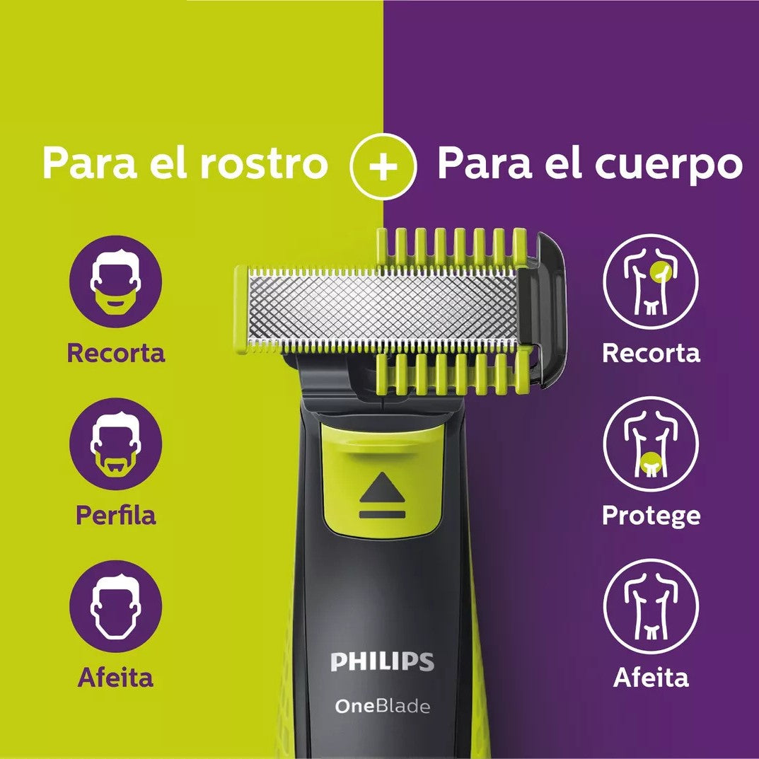 Oneblade Philips QP2824/10 Cara y Cuerpo Recorta Perfila