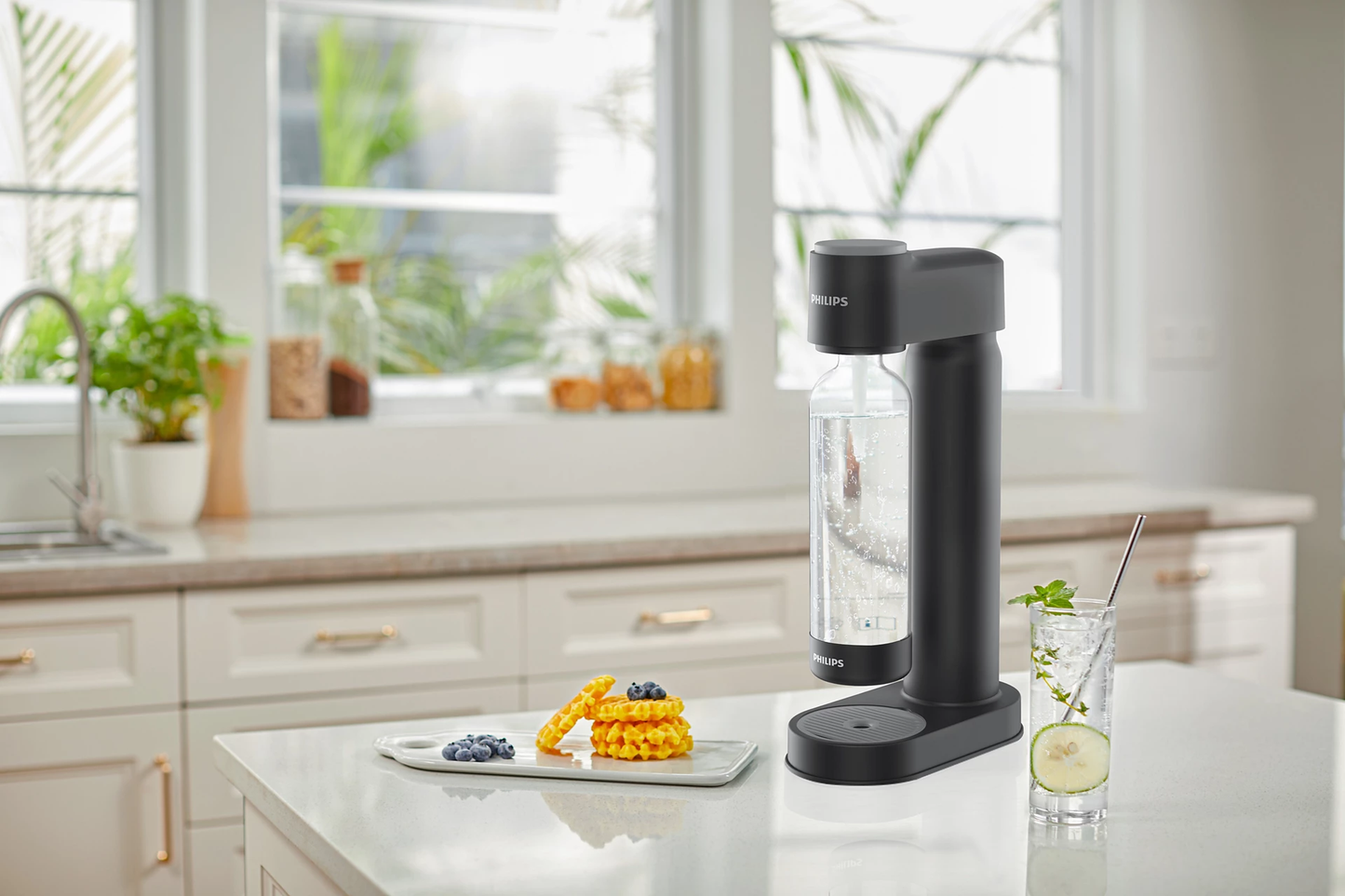 Maquina para hacer agua con gas Philips Soda Maker Negra