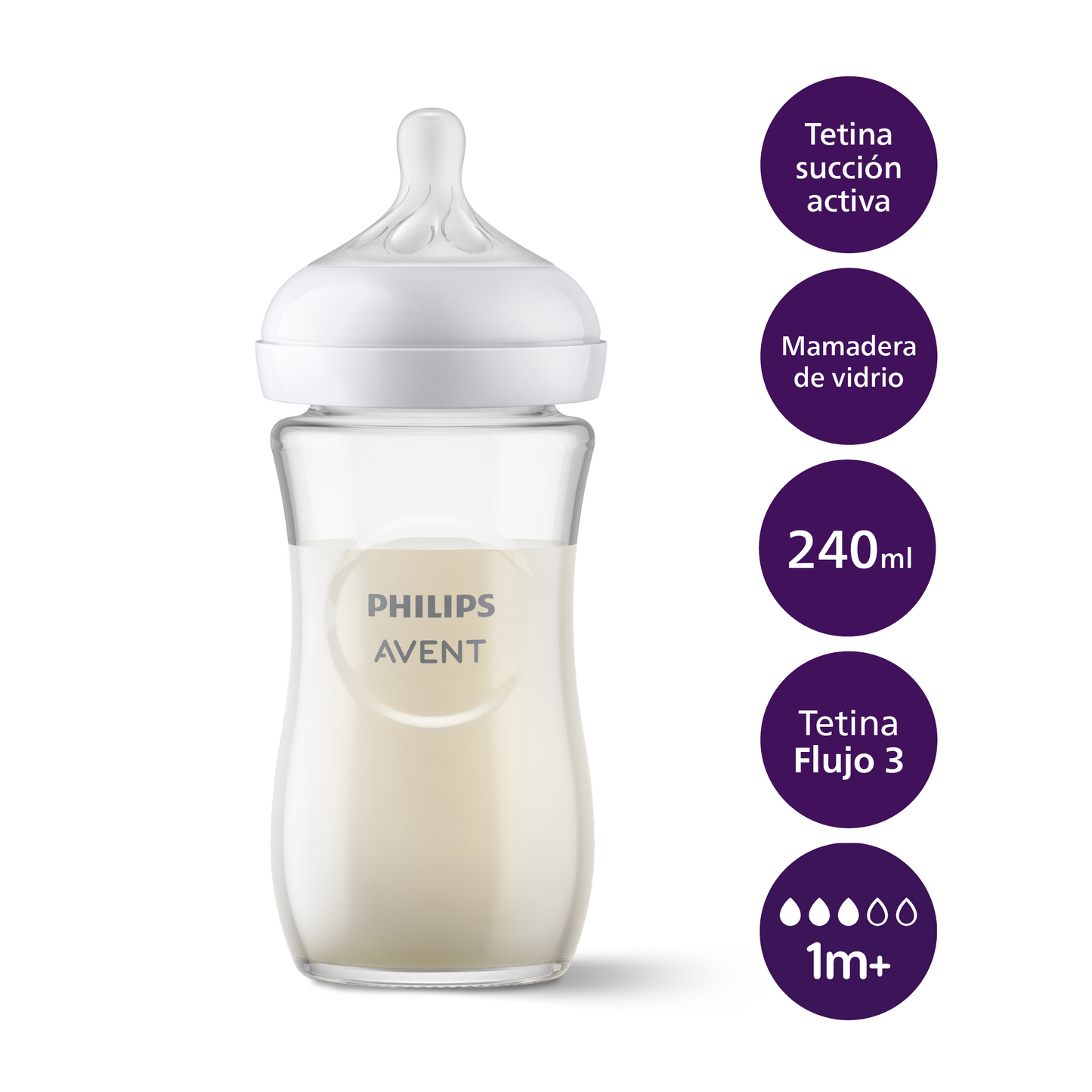 Mamadera Natural Response Philips Avent SCY933/01 1m+ 240 ml