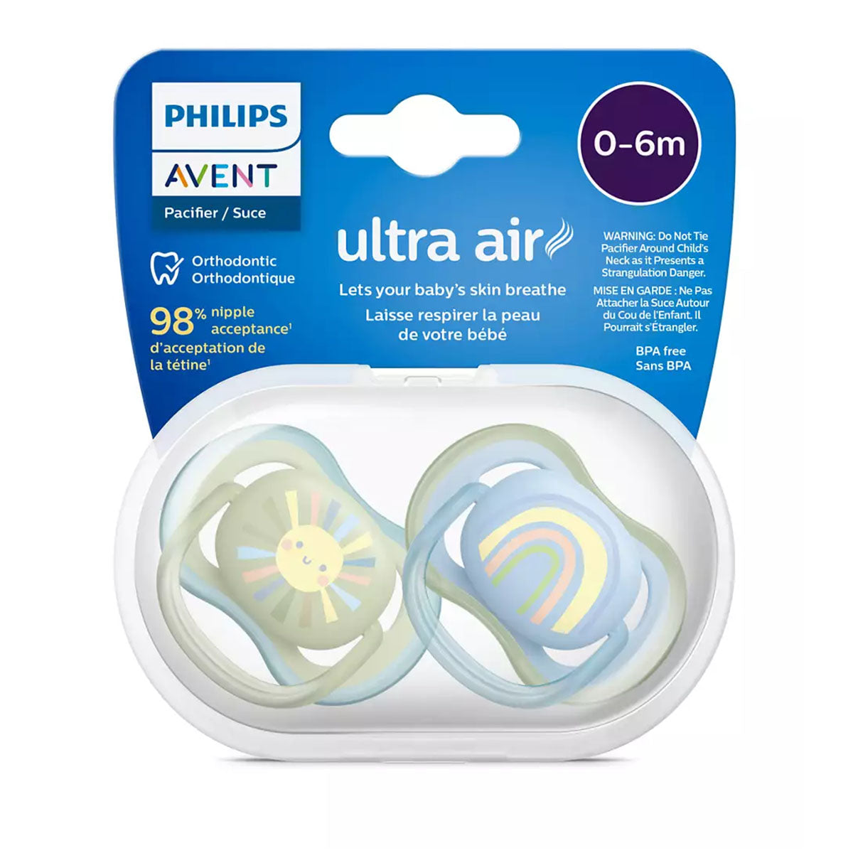 Chupete Philips Avent Ultra Air SCF085/58 x2u 0-6 Meses