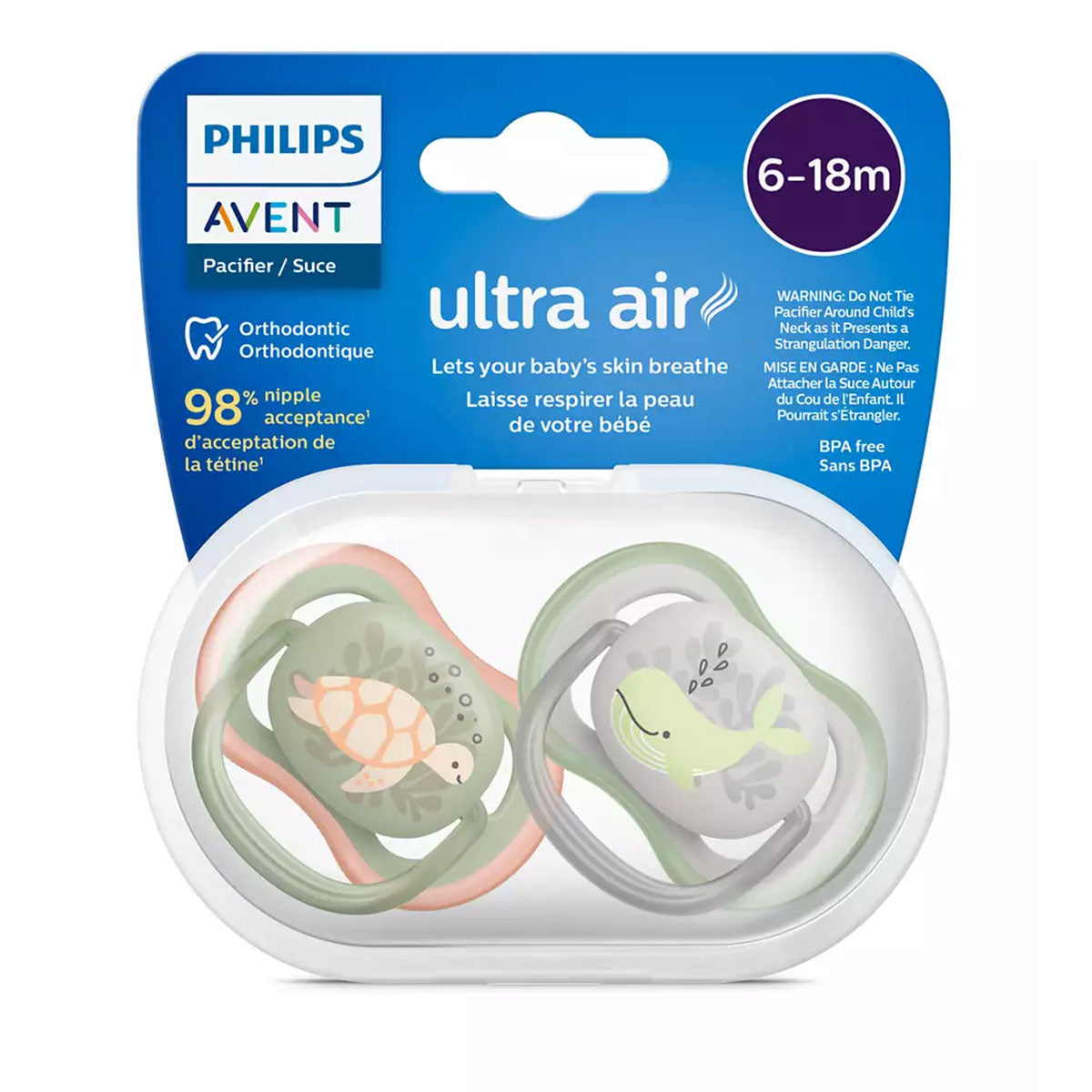 Chupete Philips Avent Ultra Air SCF085/60 x2u 6-18 Meses
