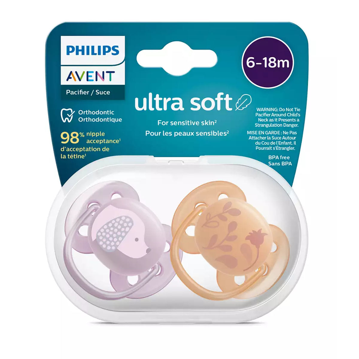 Chupete Philips Avent Ultra Soft SCF091/18 x2u 6-18 Meses