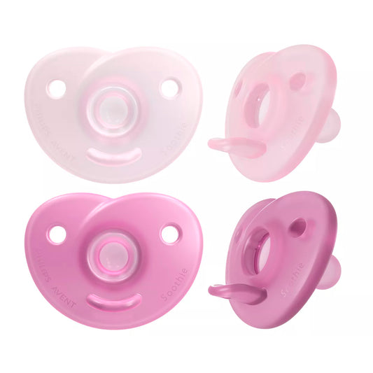 Chupete Soothie 0-6M x2 Frambuesa y Rosa Avent SCF099/22