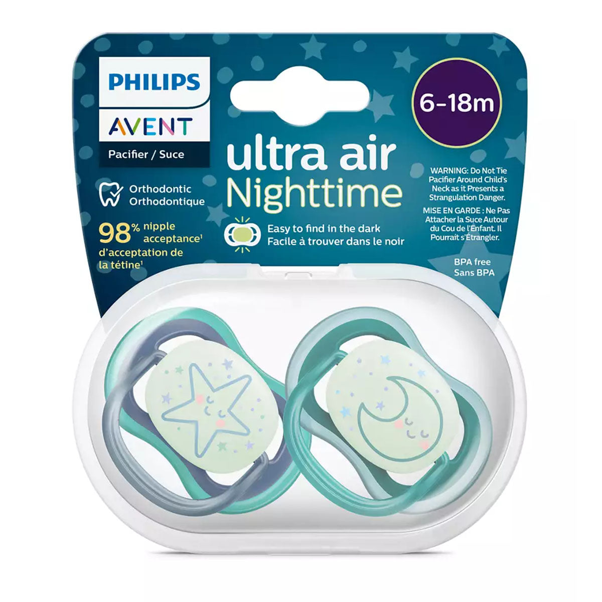 Chupete Philips Avent Ultra Air SCF376/13 x2u 6-18M