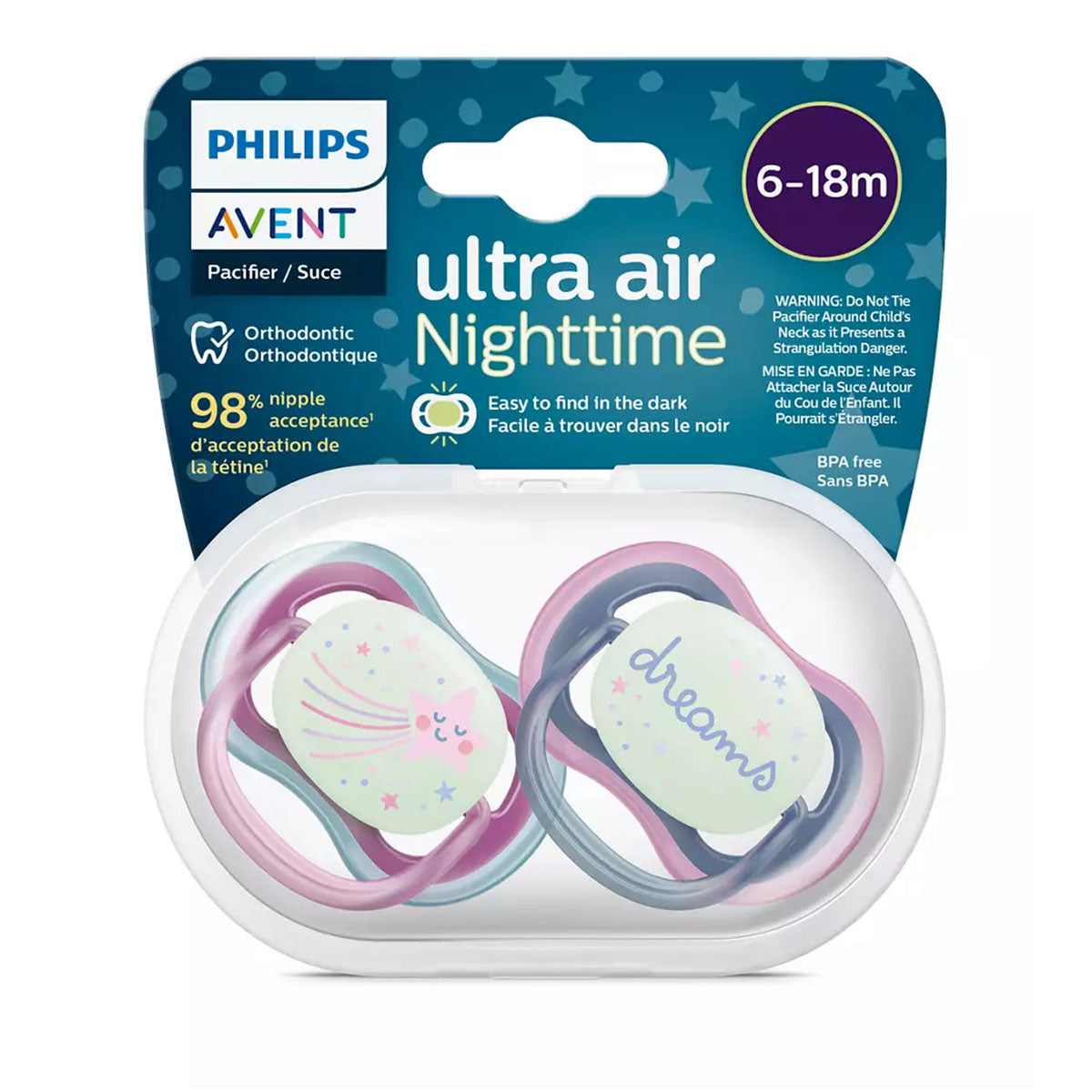 Chupete Philips Avent Ultra Air SCF376/14 x2u 6-18 Meses