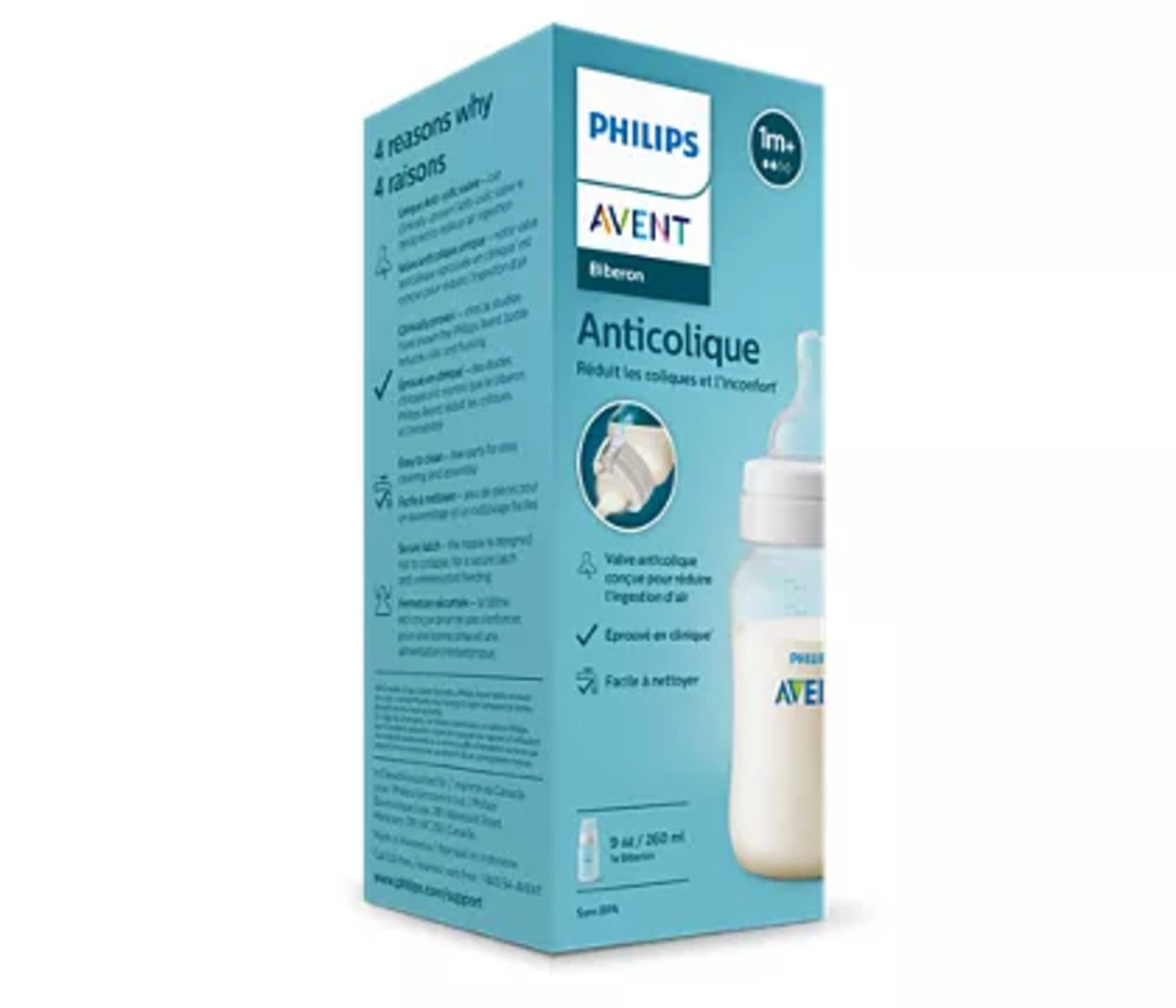 Mamadera Natural Anticólicos Avent SCY103/01 1m+ 260ml