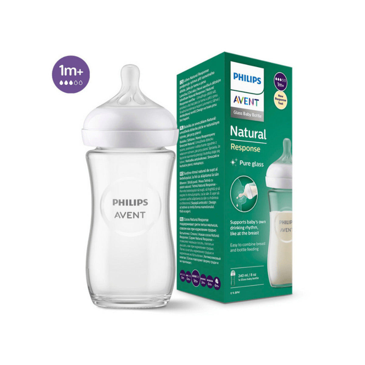 Mamadera Natural Response Philips Avent SCY933/01 1m+ 240 ml