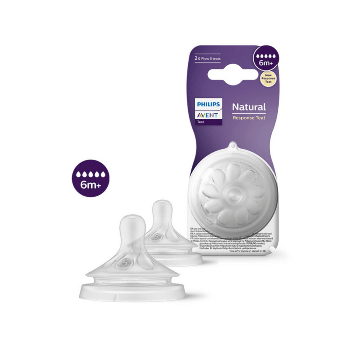 Tetinas Natural Response Philips Avent SCY964/02 3m+ Flujo 4