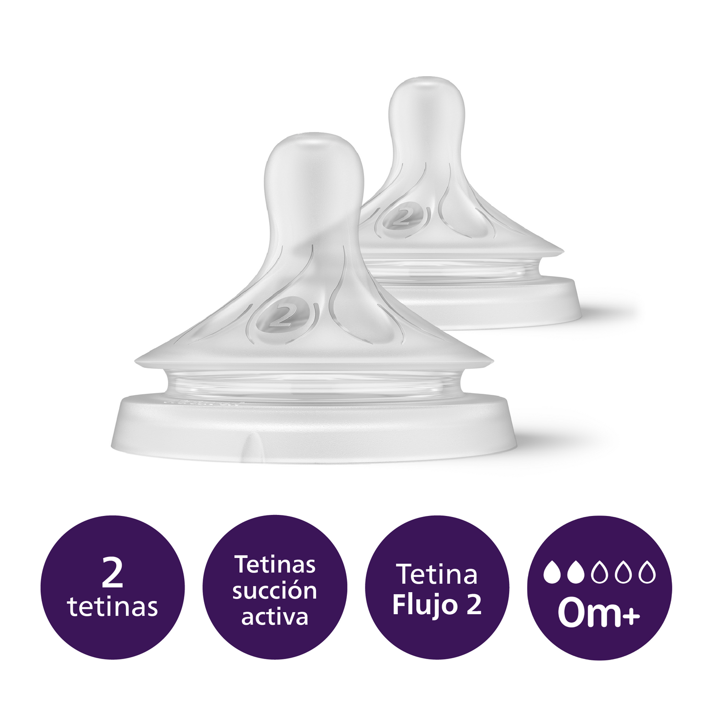 Tetinas Natural Response Philips Avent SCY962/02 0m+ Flujo 2